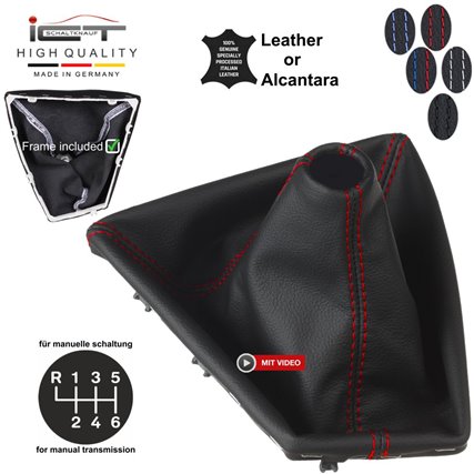 BMW 1 2 Series F20 F21 F22 F23 (2010-2019) shift gear knob boot gaiter leather mounting frame