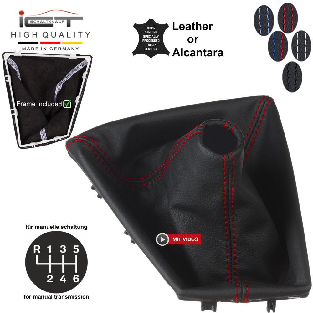 BMW Série 3 Série 4 F30 F31 F32 F33 F34 F36 (2011-2019) pommeau de vitesse soufflet cuir Alcantara