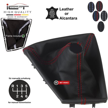 BMW Série 3 Série 4 F30 F31 F32 F33 F34 F36 (2011-2019) pommeau de vitesse soufflet cuir Alcantara