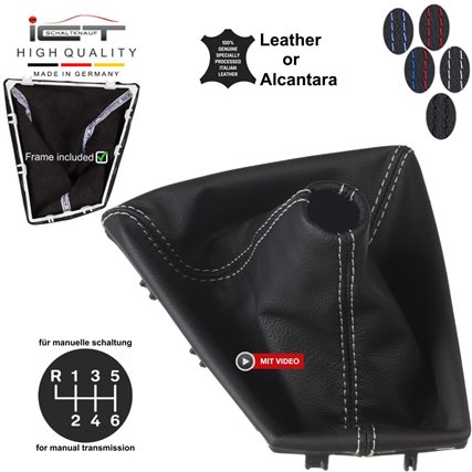 BMW 3er 4er Serie F30 F31 F32 F33 F34 F36 (2011-2019) Schaltknauf Schaltsack leder schaltmanschette mit rahmen