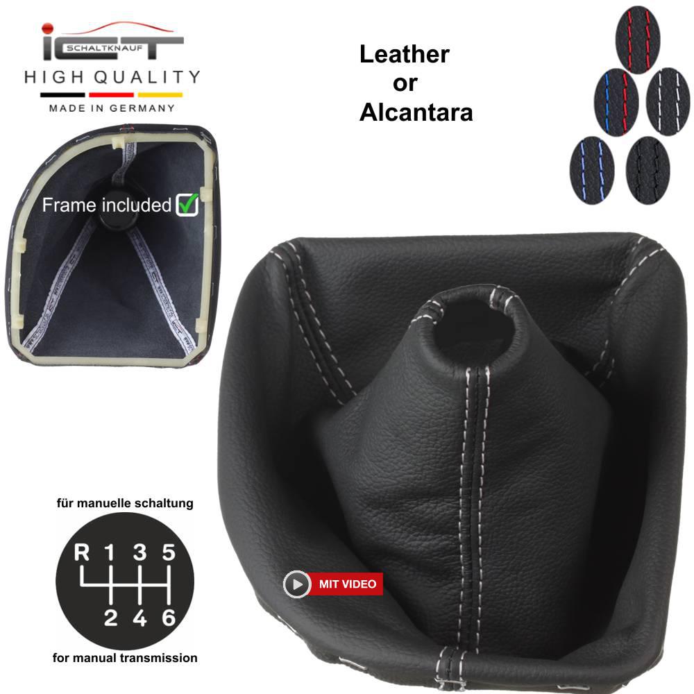 BMW 5 Series BMW E60 E61 Touring Facelift (2003-2010) shift gear knob boot gaiter cover Alcantara leather