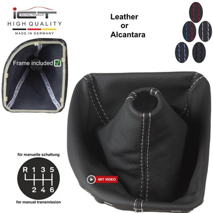 BMW Serie 5 E60 E61 Touring Facelift (2003-2010) pomello del cambio Alcantara pelle cuffia