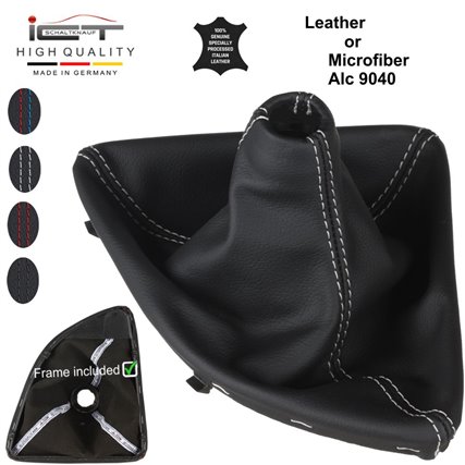 BMW 1 Series E87 E81 E82 E88 (2004 – 2011) pomello del cambio pelle e cuffia con telaio di montaggio BMW 1 Series E87 E81 E82 E88 (2004 – 2011) pomello del cambio pelle e cuffia con telaio di montaggio