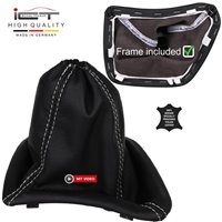 Mercedes Sprinter W906 VW Crafter 2E C1 (2006-2018) pommeau de vitesse cuir et soufflet avec cadre de montage