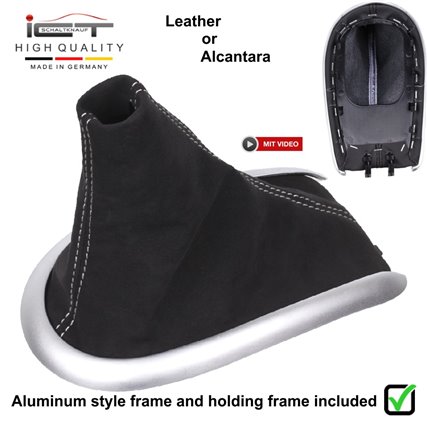 Porsche Boxster 986 911 996 (1996–2005) shift gear knob boot gaiter cover Alcantara leather