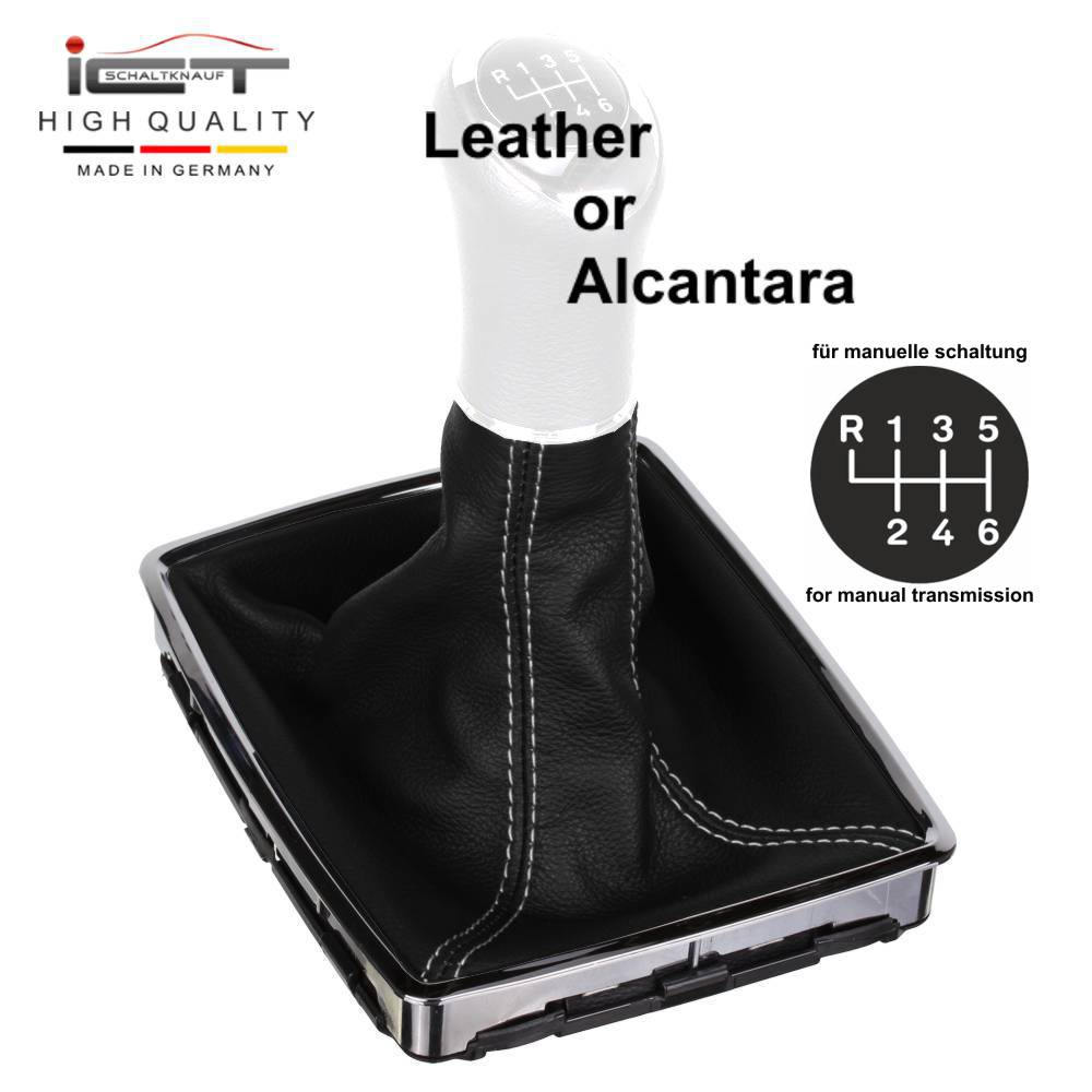 VW Bus T5 (2003–2015) Transporter Caravelle Multivan California shift gear knob boot gaiter cover Alcantara leather