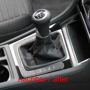 ict pomello del cambio con cuciture rosse VW Golf 7 MK7 GTI, GTD, R Integrato