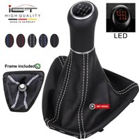 BMW 3 Series E90 E91 E92 E93 (2005-2013) Short Version shift gear knob boot gaiter leather mounting frame