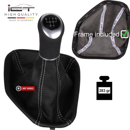 ict pomello del cambio con cuciture grigie BMW Serie 5 E39 (1994-2004)