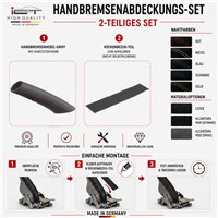 Kit Substituição Capa Travão de Mão Couro Alcantara® para Porsche 911 997 Boxster Cayman 987 GT3 Carrera 4S