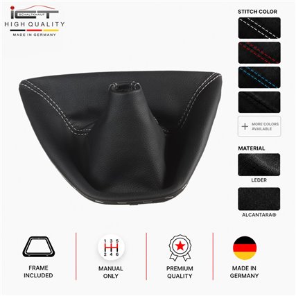 BMW X Reihe X3 E83 F25 (2004-2017) Schaltknauf Schaltsack leder schaltmanschette mit rahmen
