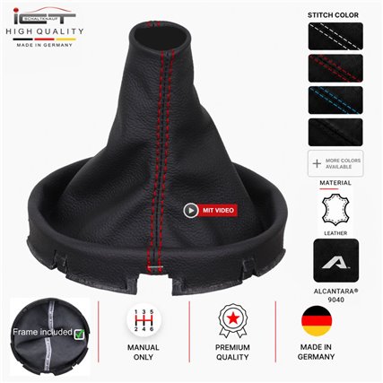 Pontiac Solstice shift gear boot gaiter cover Alcantara leather