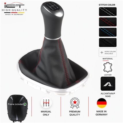Opel Karl shift gear knob boot gaiter cover Alcantara leather