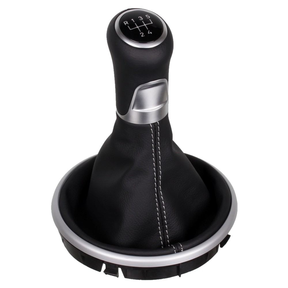 Skoda Fabia Roomster 6J manopla de câmbio Alcantara couro coifa