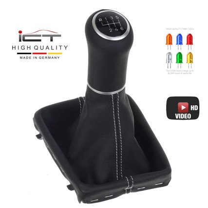 Audi Q5 8R pommeau de vitesse cuir et soufflet avec cadre de montage