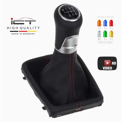 Audi Q5 8R shift gear knob boot gaiter cover Alcantara leather